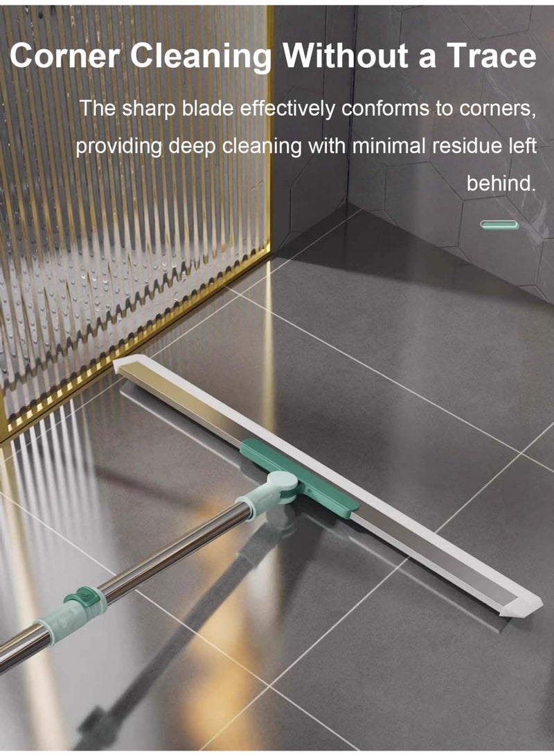 Rubber Squeegee Broom for Floor, Head Non-Stick Hair Sweeping Tool Adjustable Floor Scraping Sweeper for Bathroom, Window, Kitchen, Tile Floor Cleaning - Image 3